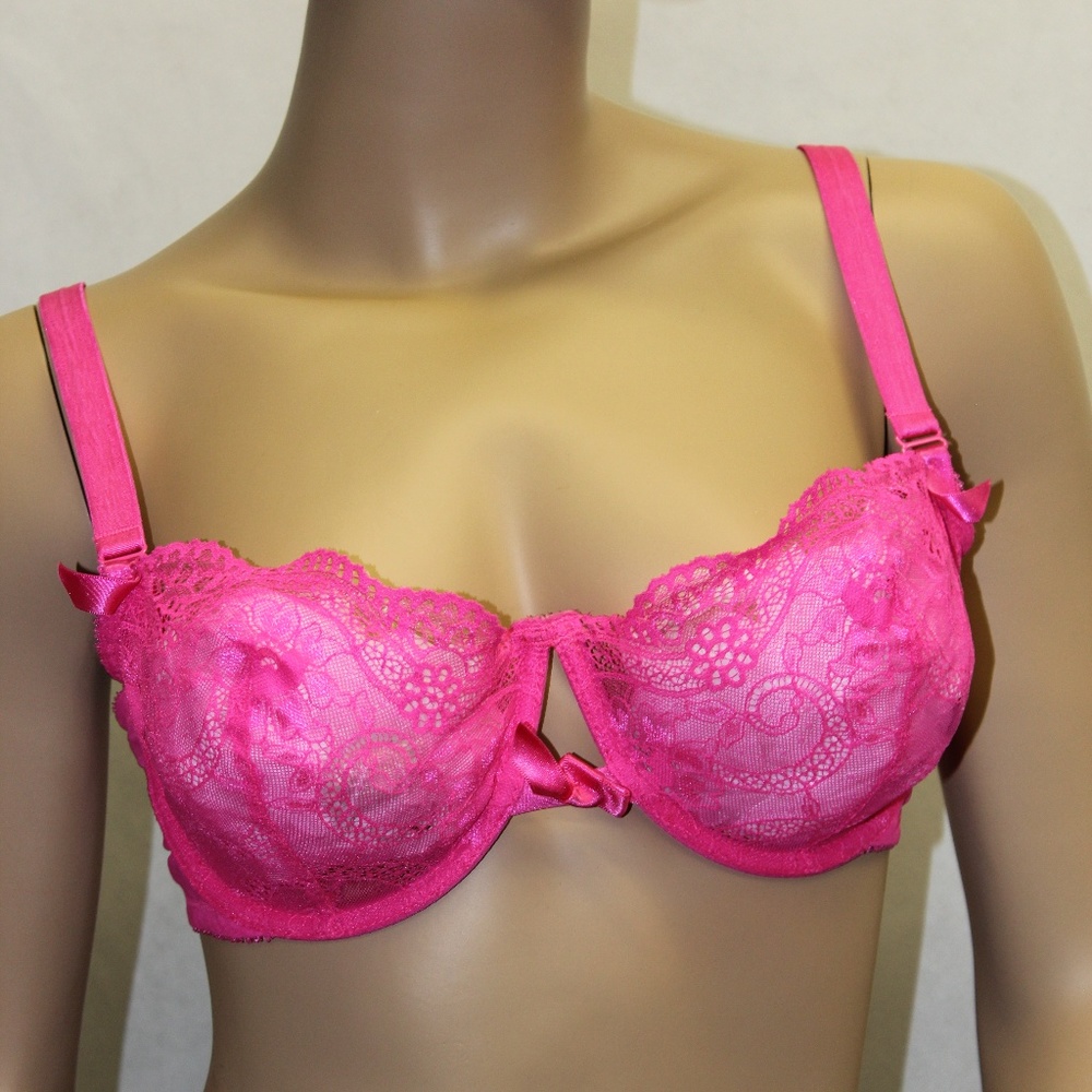 Jezebel Hot Pink Sexy Lace Bra